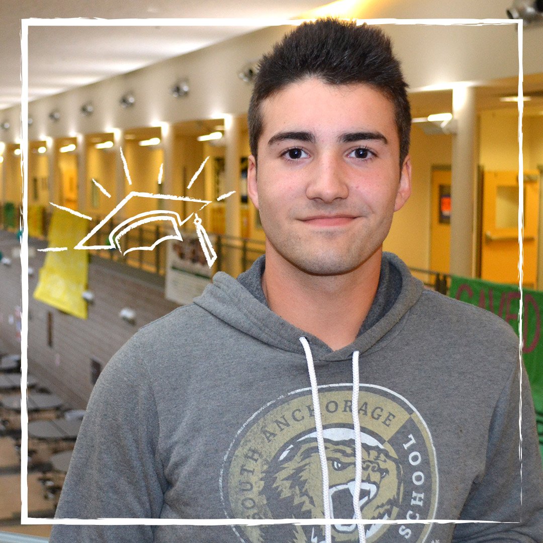 ASDschools's tweet photo. After graduation, South High's Derek will enter the flight program &amp; play baseball for the @BigBendVikings! #2017ANCGRADS https://t.co/uA8fVDpYLg