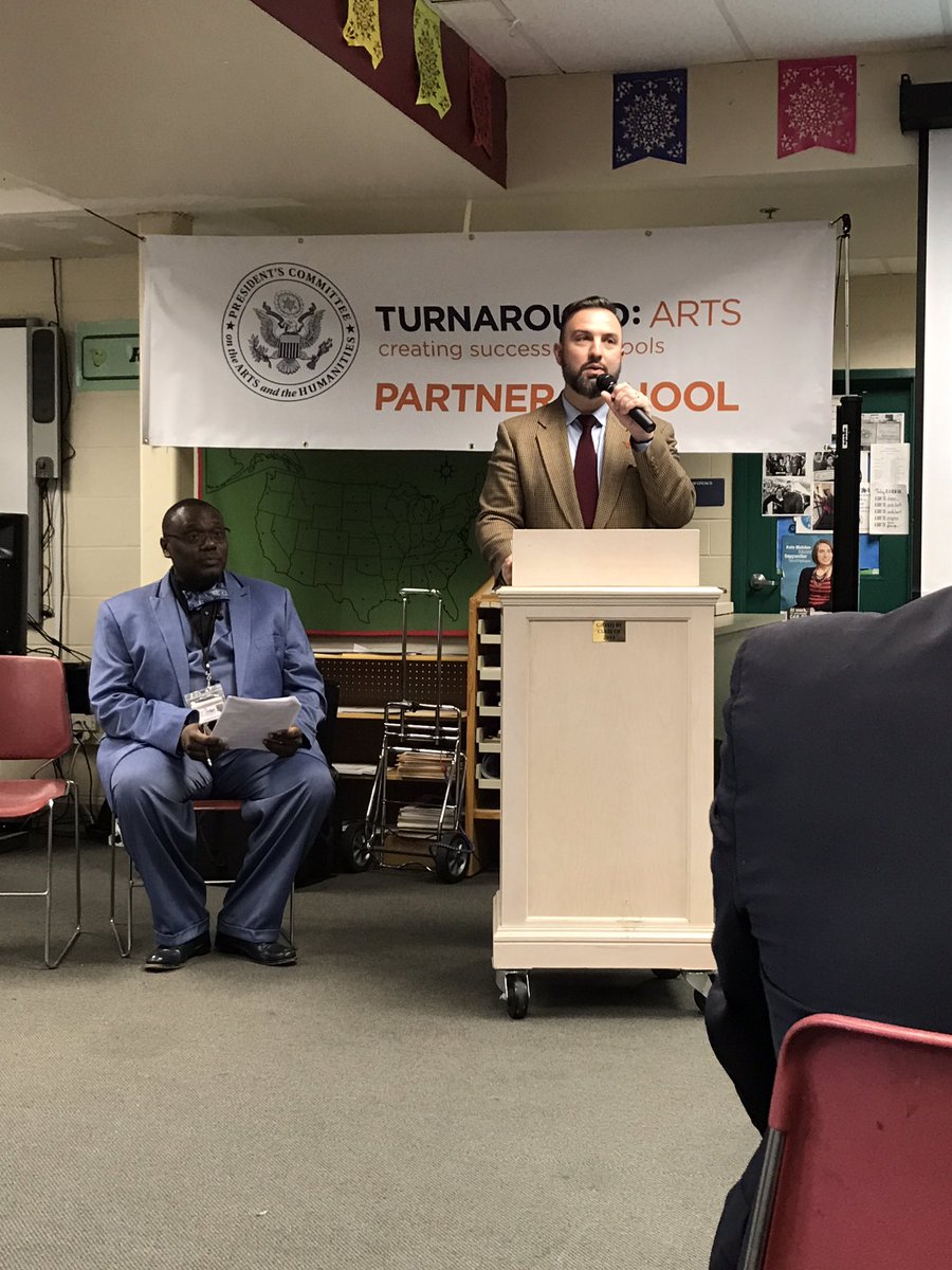 <a href="/chris__maher/">Chris Maher</a> announces that <a href="/DelSestoMiddle/">DelSesto MS</a> <a href="/gilbertstuartms/">Gilbert Stuart MS</a> &amp; <a href="/RWMSprov/">RogerWilliamsMiddle</a> all get a national artist as they partner with Turnaround Arts.