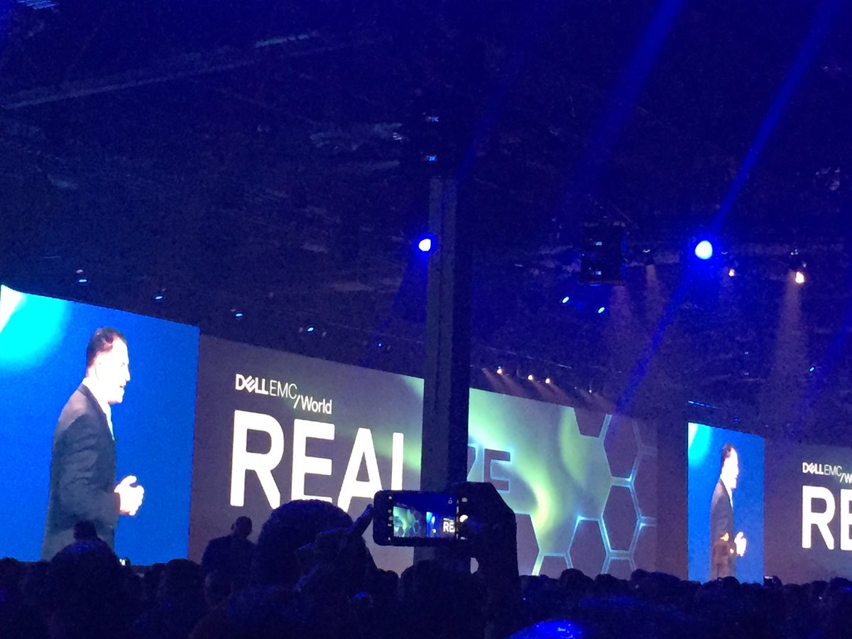 Michael Dell on stage #DellEMCWorld 2017