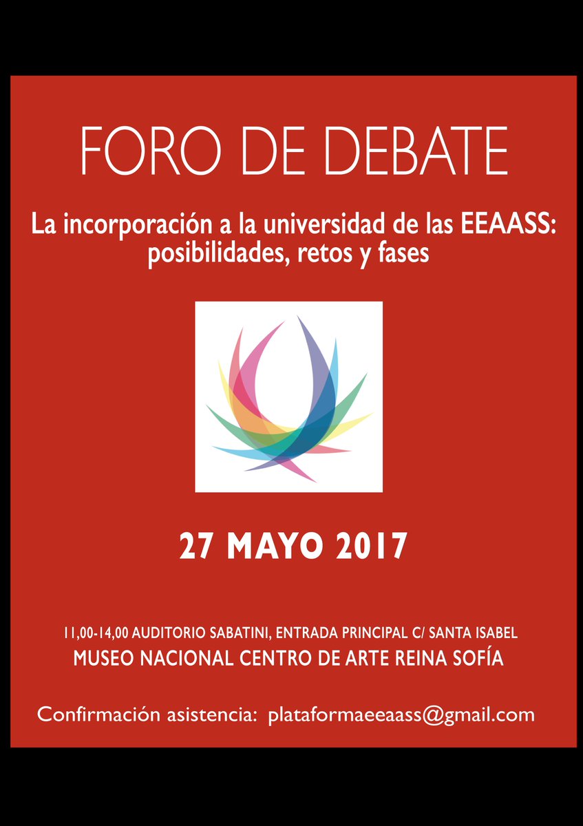 PlataformaEEAAS's tweet photo. @guillermomeijon @PSOE @gpscongreso Os esperamos a todos 27 de Mayo en Madrid, para hablar del futuro de las EEAASS https://t.co/aYAoRSqltB