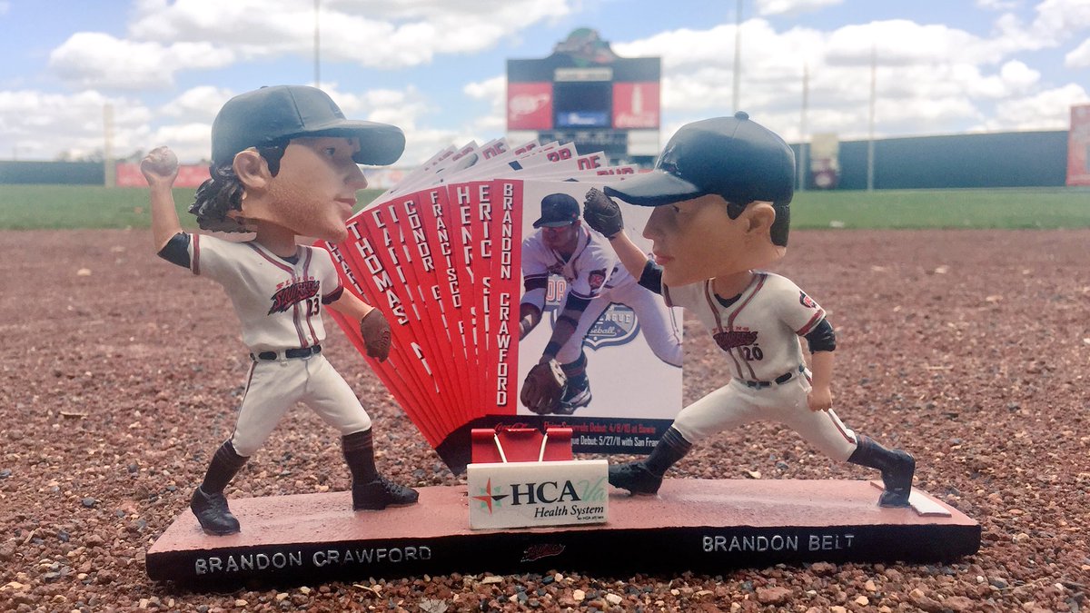 GoSquirrels's tweet image. In honor of Crawford&apos;s rehab, we&apos;re giving away a @bcraw35 and @bbelt9 bobblehead and road to the show baseball cards! Retweet to win. #MiLB