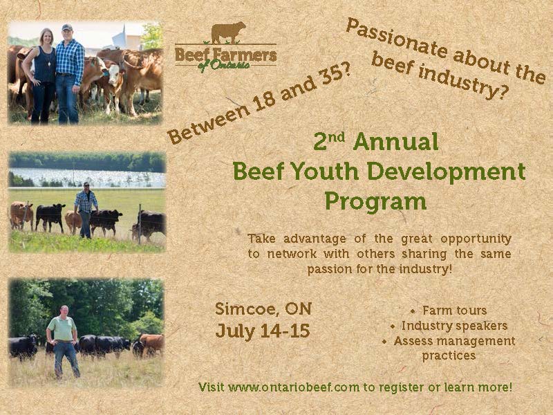 BeefFarmersON's tweet photo. Passionate about the #ONbeef industry? Register for this year's Beef Youth Development Program! Learn more: https://t.co/ot2m5j9lcw #BYDP https://t.co/mTFtpiR2fM