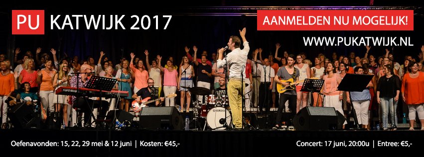 pukatwijk's tweet photo. Nog één week tot de 1e oefenavond van Praise United #Katwijk. Info, aanmelden en/of tickets concert, zie https://t.co/9QkWuu4fkh. https://t.co/6i6xn7ZNI1