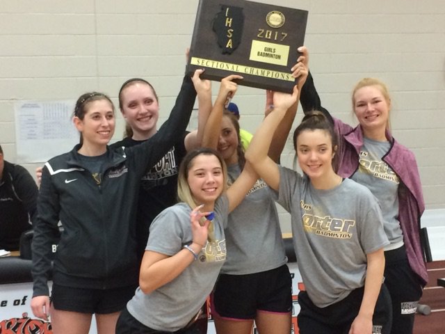 LTHS_Badminton's tweet photo. Conference and Sectional Champs!  State bound to EIU!!!  Way to go Porters. https://t.co/C47R0TI3GC