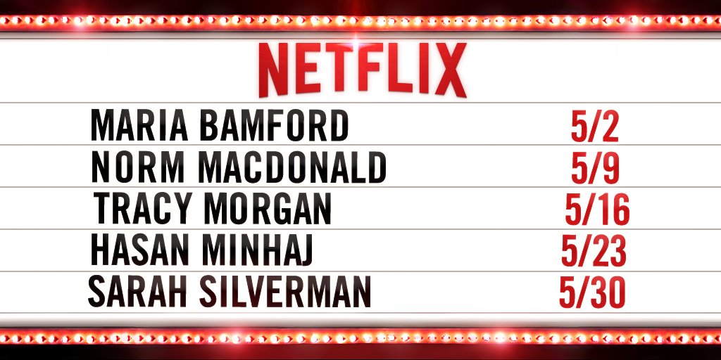 Mark your calendars. May's standup specials are coming in hot.