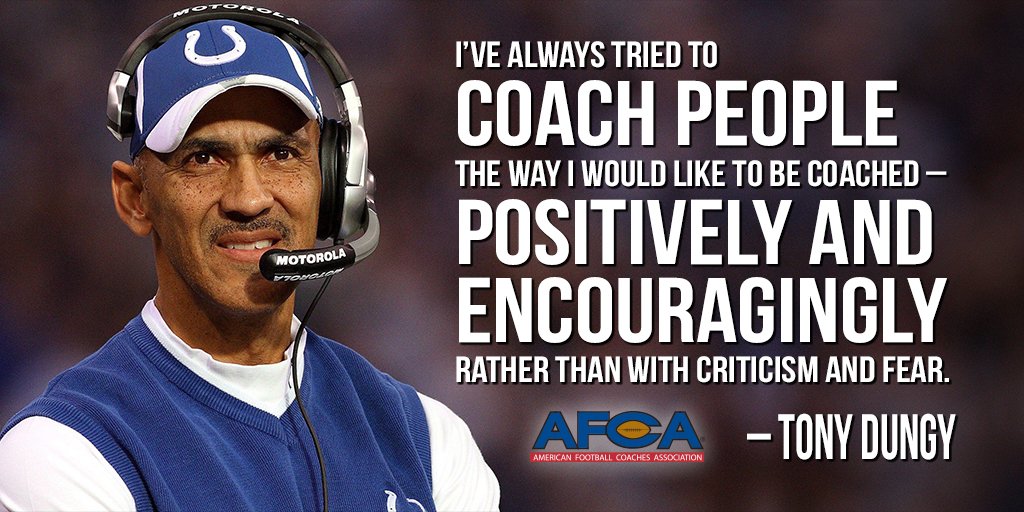 AFCA (@weareafca) on Twitter photo "I’ve always tried to coach people the way I would like to be coached..."
<a href="/TonyDungy/">Tony Dungy</a> #MondayMotivation "I’ve always tried to coach people the way I would like to be coached..."
<a href="/TonyDungy/">Tony Dungy</a> #MondayMotivation