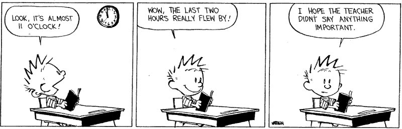 Calvin and Hobbes on Twitter: "How my Monday is going.…