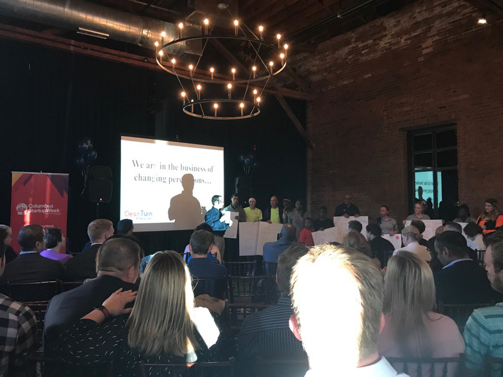RuffinLaw's tweet photo. Great pitch @CleanTurnLLC  #CMHStartupWeek https://t.co/JrogQZwo7S