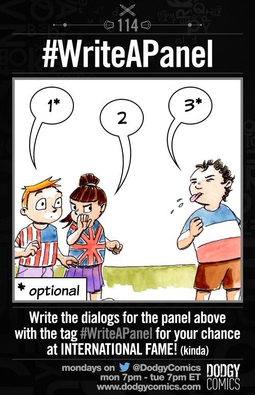 JDWilkinsonII's tweet photo. 1 The French kid won't join us...sad
2 I think we should leave!
3 Ha! You can only buy lunch with Euros
#WriteAPanel @DodgyComics @cutupx2 https://t.co/sLUgoC3CYh
