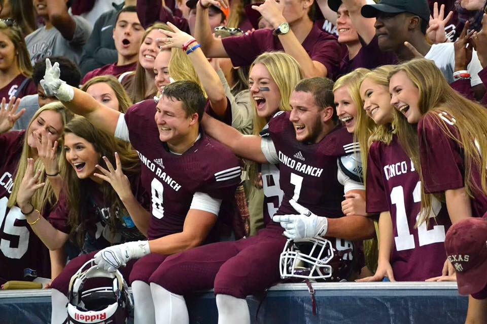 <a href="/KatyMagazine/">Katy Magazine, Katy TX</a> <a href="/CRHSstudentsec/">CRHS Ranch Rowdies</a> <a href="/KatyJungle/">KHS STUDENT SECTION</a> <a href="/Mustang_Mob/">Mustang Mob</a> <a href="/MRHSMavericks/">Morton Ranch HS</a> <a href="/SpiritofSLHS/">Spirit of SLHS</a> @othsstudents <a href="/MCHS_Rams/">RamNation</a> <a href="/TompkinsCHEER/">Tompkins Cheer</a> <a href="/GlobalVine/">Global Vine</a> BIGGEST FAN ALERT