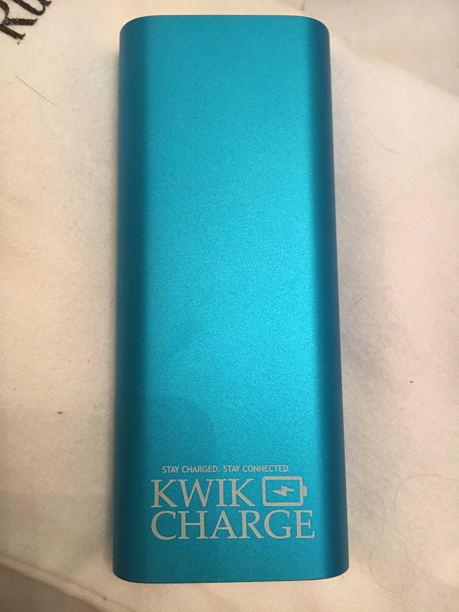myles_barnett's tweet photo. My new @Kwik_Charge portable phone charger has saved the day again! Will be sick for festival season! Get yours at https://t.co/WKM0zT5g30 https://t.co/diKsCZlXgQ