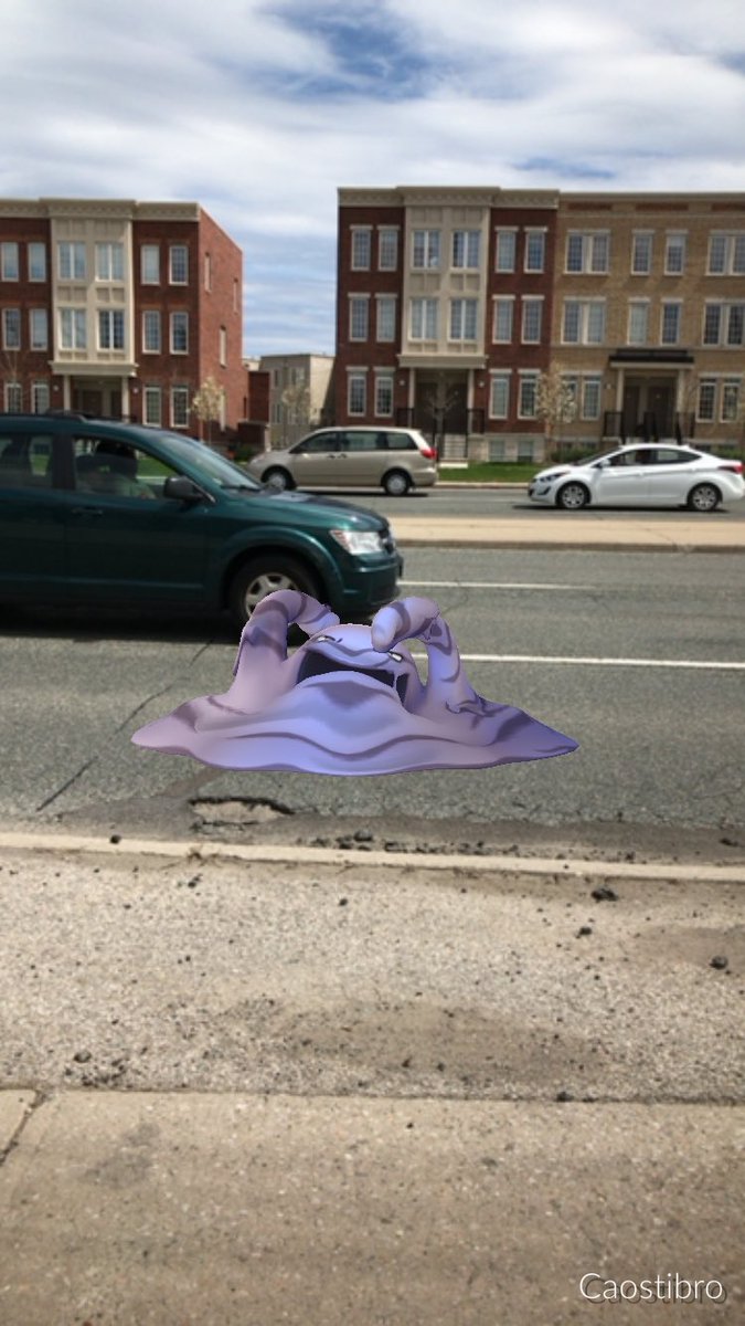 PGOScarborough's tweet photo. So that's how #Muk got his shape 😅😆😅 #funwithAR #PokemonGo #PokemongoTO -CL https://t.co/oPnpvwDO6u
