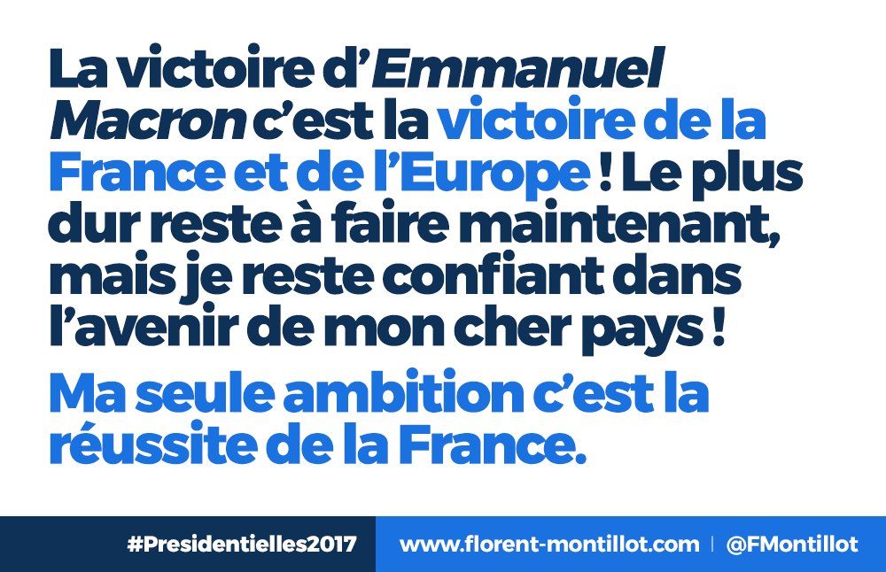 FMontillot's tweet photo. Ma seule ambition c’est la réussite de la France. #EmmanuelMacron #Presidentielles2017 https://t.co/eVdmmS9gnl