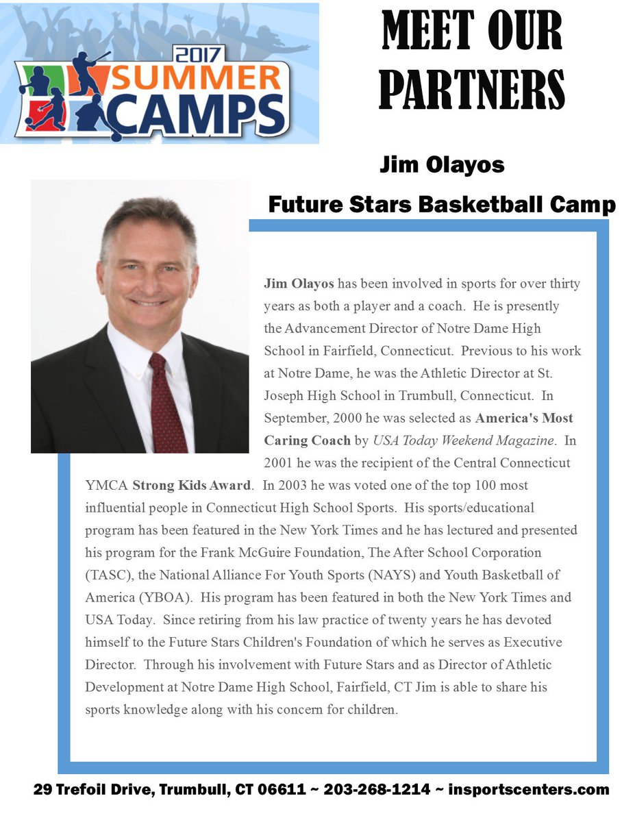 Meet One of Our Partners for 2017 Summer Camp! - Jim Olayos
Future Stars Basketball Camp offered July 10 - July 14! #summercamp #basketball