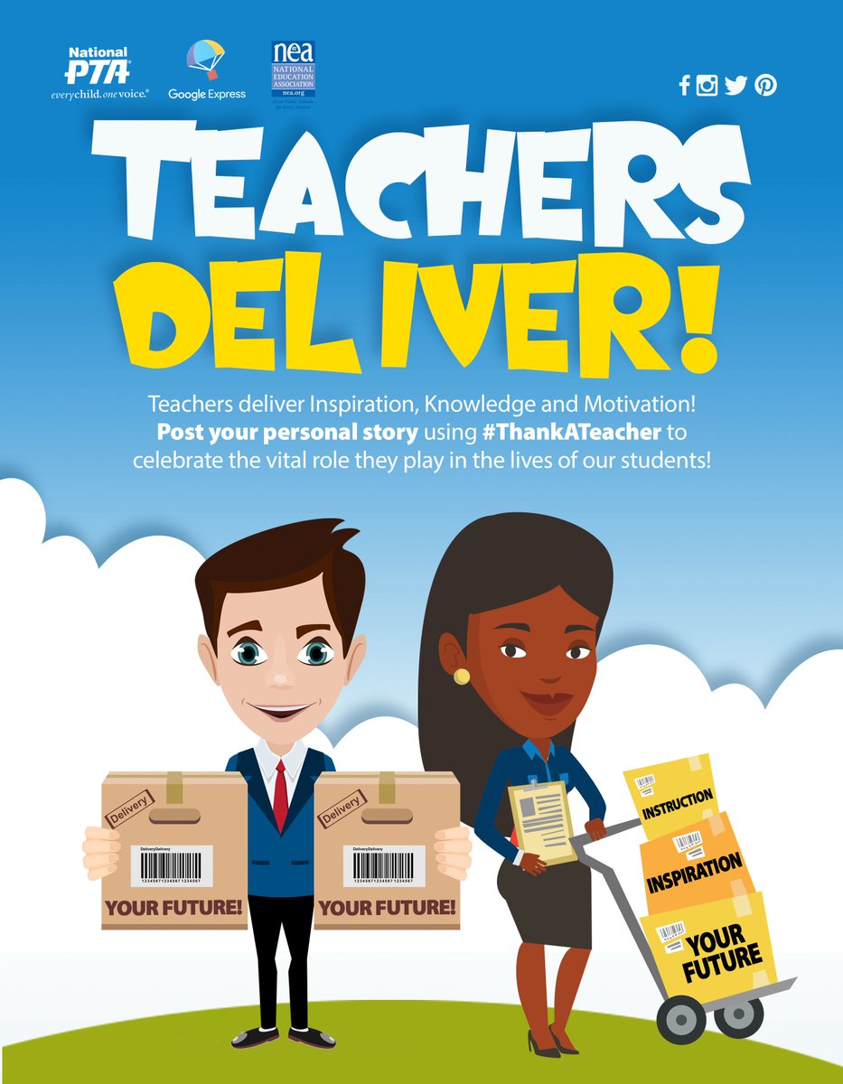 NationalPTA's tweet image. Teacher Appreciation Week is the perfect time to #ThankATeacher! Share with us how you’re celebrating the educators in your lives.