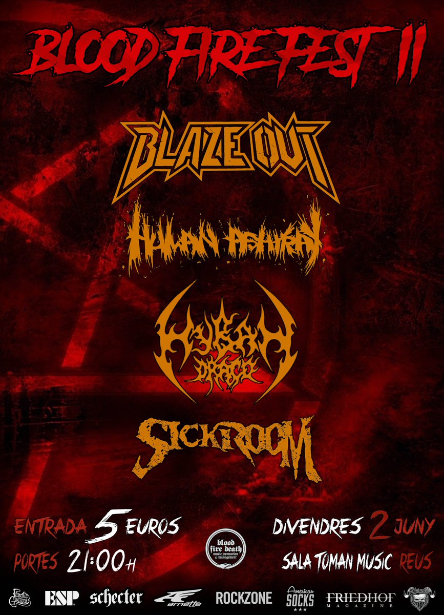 laprisionplacer's tweet photo. La que ha preparado @BloodFirePromo para junio... En #la317 escuchando temas de estas pedazo de bandas para cerrar el programa https://t.co/qRSWTeIHKV