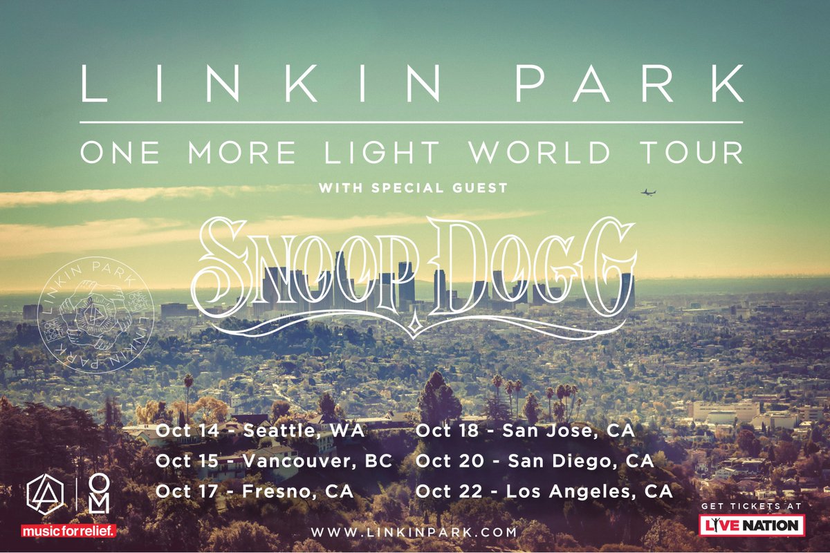 hucks41's tweet photo. .@SnoopDogg is the special guest on the West Coast dates of our #OneMoreLight... https://t.co/gtfbpNxpys by #VyRTesphere via @c0nvey https://t.co/le24AIBfWb
