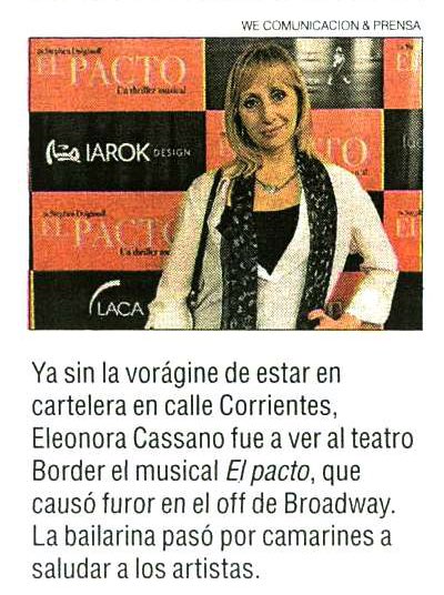 <a href="/cassanooficial/">Eleonora Cassano</a> paso por <a href="/TeatroBorder/">Teatro Border</a> y no se quiso perder <a href="/MusicalElPacto/">Musical El Pacto</a> 

Gracias por tu visita ! #DiarioPerfil <a href="/perfilcom/">Perfil.com</a> 🙌🏻🙌🏻🙌🏻
