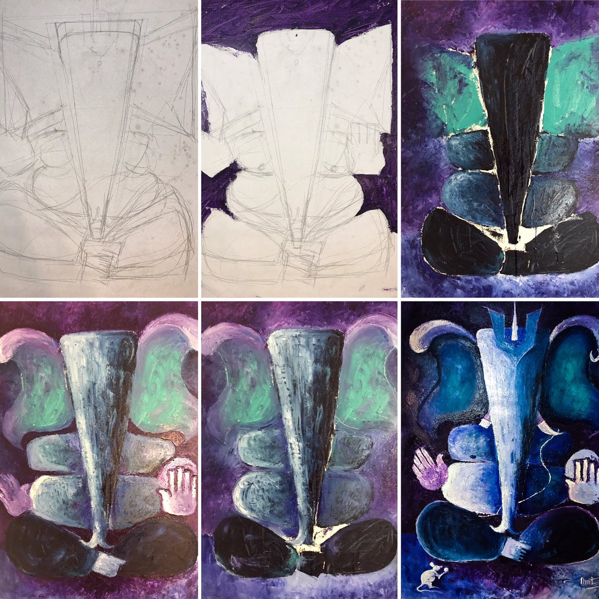 thearkastudio's tweet photo. Process photographs of our recent creation. #beautiful #oilpainting #arka #artbyamitchatterjee https://t.co/aH71cjXkE0