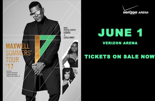 praisepage's tweet photo. Maxwell's June 1st concert at Verizon Arena Included in Live Nation’s $20 “Kickoff to Summer Ticket Promotion” 
https://t.co/35dWY6VYXA https://t.co/f40sdnFcVr