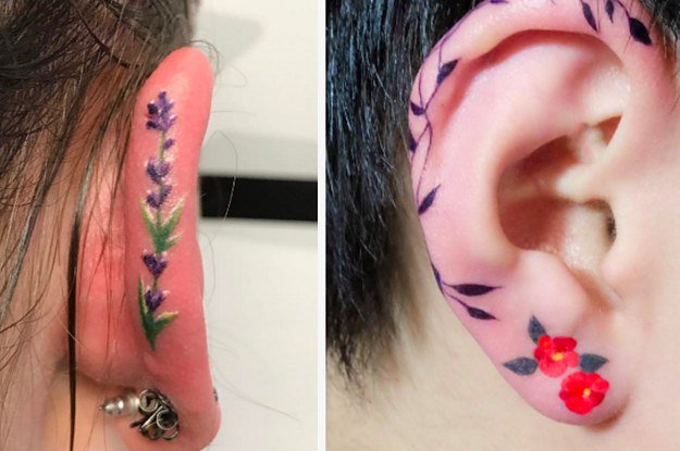 BuzzFeed's tweet photo. Helix tattoos are a thing now and they're dainty AF https://t.co/itH6sLGYer https://t.co/l4StSFu6oM