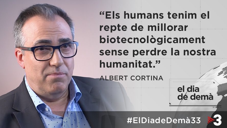 RT <a href="/eldiadedema/">eldiadedema</a>: Un dels reptes de futur que tenim els humans, segons Albert Cortina. Creus que el superarem?