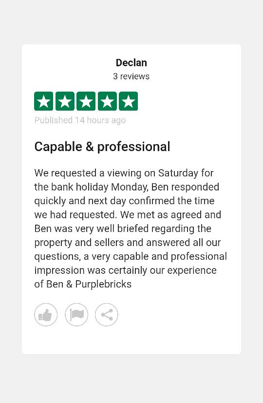 PurplebricksBmt's tweet photo. Well done Ben, keeping his buyers happy.
#capable #professional #customerservice #purplebricks https://t.co/vKBCps2FV2