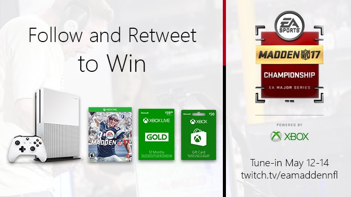 MommyBlogger389's tweet photo. RT and follow @Xbox for a chance to win a #MaddenChampionship [E] #XboxOneS... https://t.co/1MzQFJFow4 by #ohiomommy14 via @c0nvey https://t.co/Z1VGwsZHvl