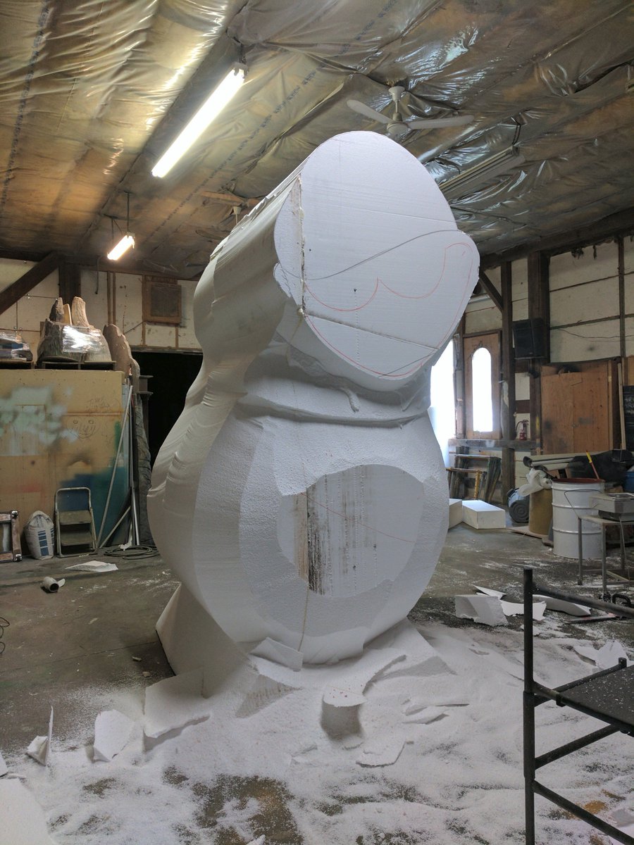 Getting lots done in the #studio! Any guesses on what this unassuming foam block is transforming into? Or should I say transfoaming? 😏