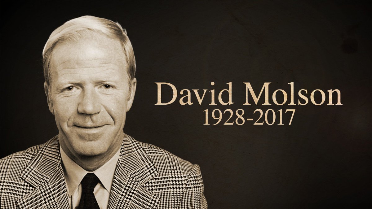 CanadiensMTL's tweet photo. We regret to announce the passing of former Canadiens president and owner John David Molson at age 88. Our condolences to the Molson family. https://t.co/0OXyRtgHP7