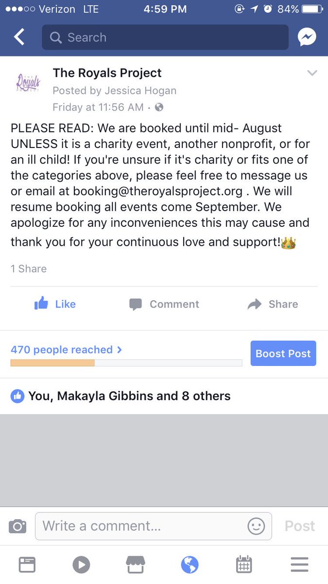 RoyalsProject's tweet image. If you haven't heard, we are booked until September! If you have questions hopefully our Facebook post can help answer them