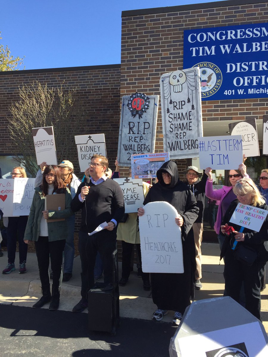 LenaweeIndivis's tweet photo. @RepWalberg you've kicked a hornets nest in #Michigan #lasttermtim #NoACHA #WomensMarchMI @IndivisibleTeam @maddow @swingleft https://t.co/NZCSEEsVCE