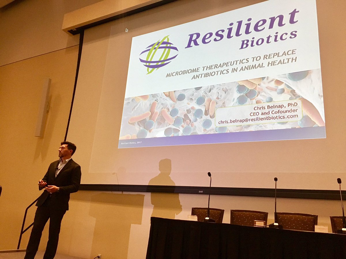 LartaInstitute's tweet photo. #17AIS @ResilientBio addressing antibiotic resistance by targeting microbiomes in #agriculture #bovine disease #genomics #bigdata #AI https://t.co/MEnDC2yVIx