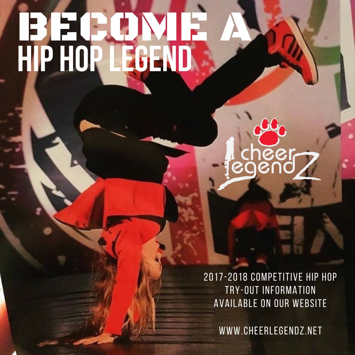 Cheer_Legendz's tweet photo. Do you want to become a hip hop Legend? Try-Outs are May 9th!! #clzlove #season12 https://t.co/aaOx6vgVE4