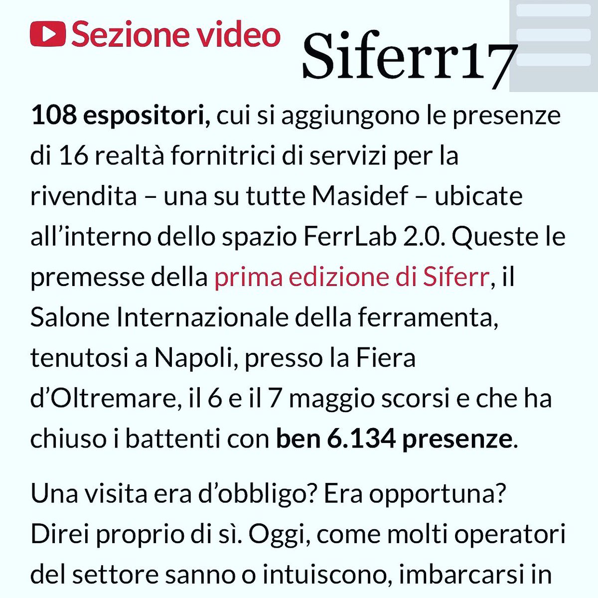 CapaldoSpa's tweet photo. #siferr #siferrcapaldo #mostraoltremare #standcapaldo #Ferramenta #antoniocapaldospa #siferrcapaldo #napoli https://t.co/NfbyyJYCE0