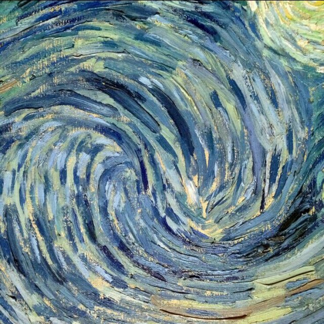 looking closer into the Van Gogh's starry night