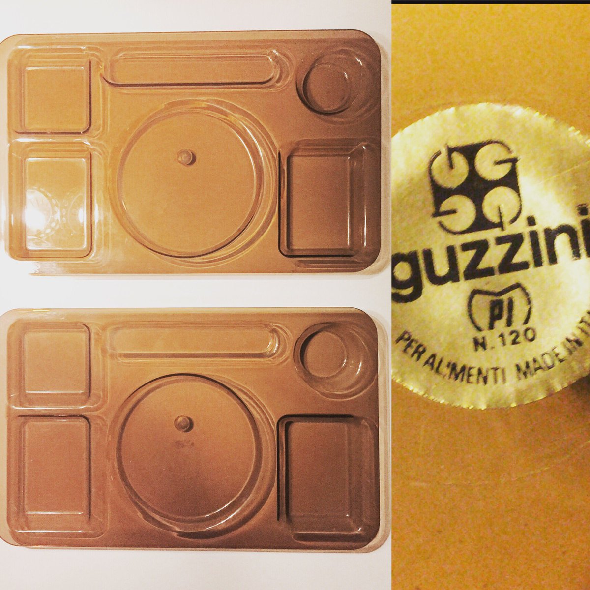 GoodGangaNL's tweet photo. GOOD GANGA

2 #vintage #servingtrays, #foodtrays brown #smokeglass #plexiglass, #Guzzini, #Italy. 
#GuzziniPerAlimenti  #seventies #plastic https://t.co/Fp6GDMdRD7