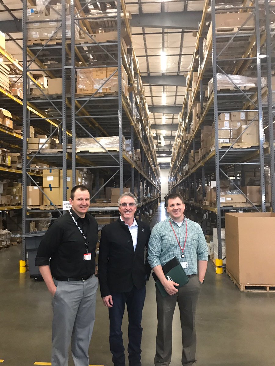 GovDougBurgum's tweet photo. Thanks to Cody &amp; Chris for the tour of @digikey's Fargo facility, helping diversify North Dakota's economy &amp; create quality jobs! https://t.co/15TokWxLj3
