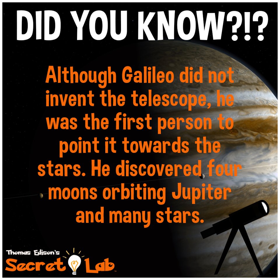 EdisonSecretLab's tweet photo. Galileo was a great mind... #Edisonsecretlab https://t.co/bOzLYSpn1A