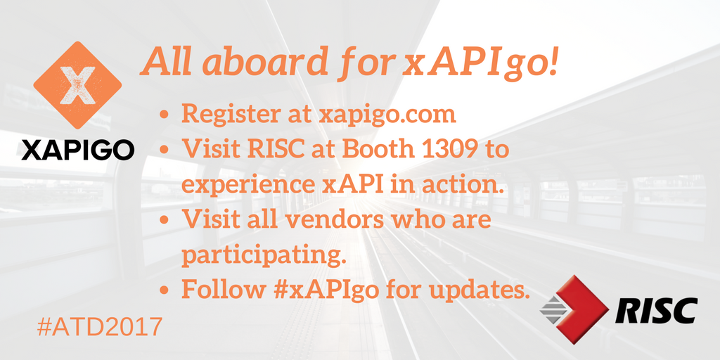 RISC_Inc's tweet photo. All aboard for #xAPIgo at #ATD2017?? What is xAPIgo, you might ask? Visit https://t.co/YqZk2CeIhD to learn more! #xAPI https://t.co/TKA7k3IszH