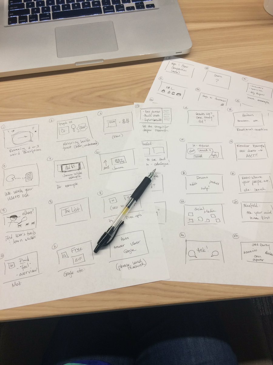 JessViceUX's tweet photo. Sometimes I have to spill my brain out onto paper before it will work. #buildingdecks #paperPowerPoint https://t.co/BPW2hif9ky