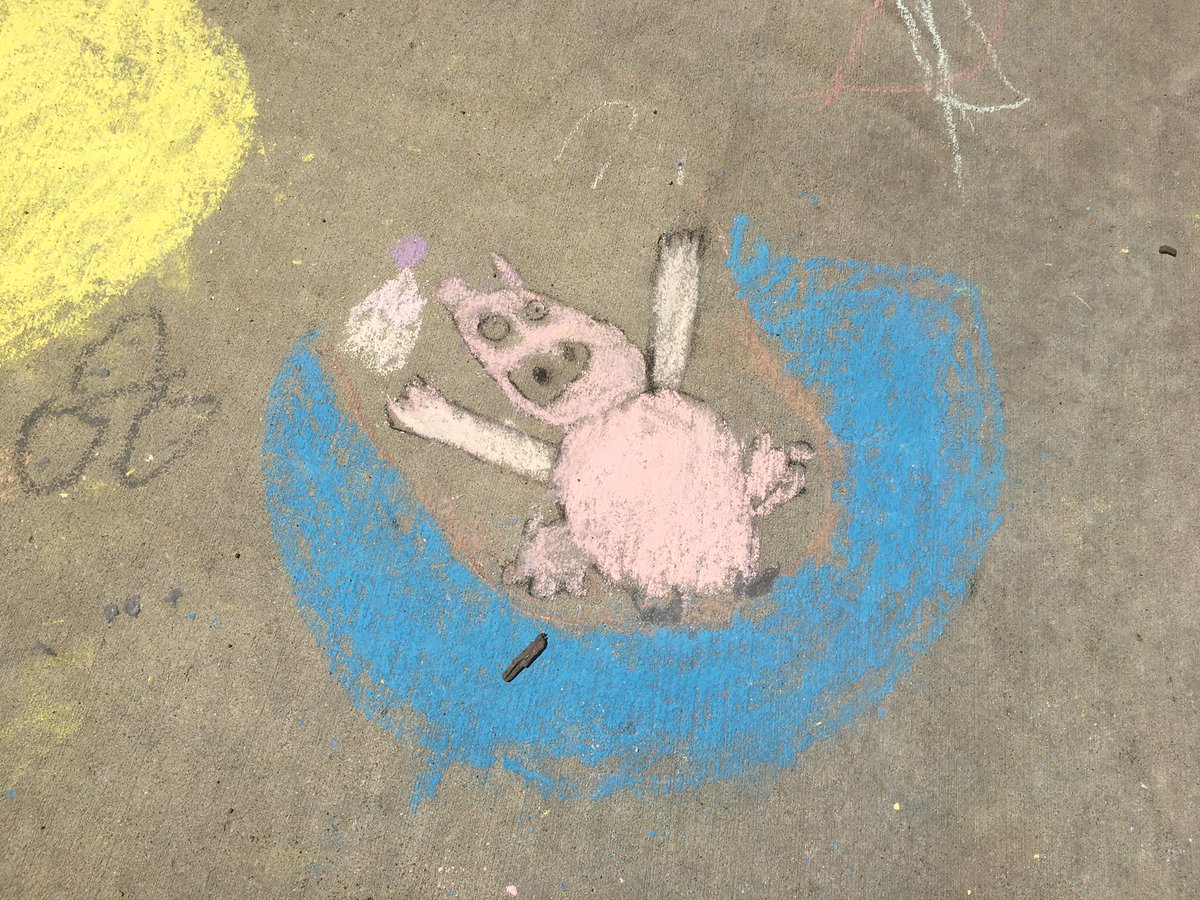 Sidewalk artists at work! <a href="/a2schools/">A2 Public Schools</a>