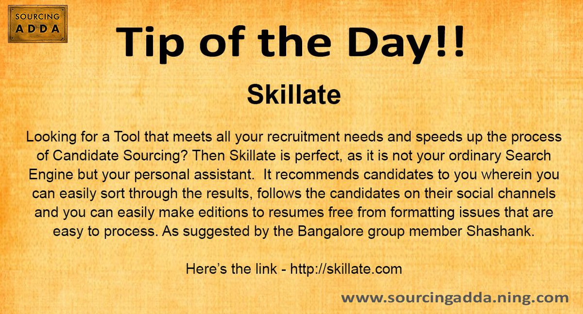 recruiting_adda's tweet photo. #Sourcingtip
Today's tip of the day!
https://t.co/kVgPzc3B9r
#Sourcing #TalentAcquisition https://t.co/m7vudtp6OP