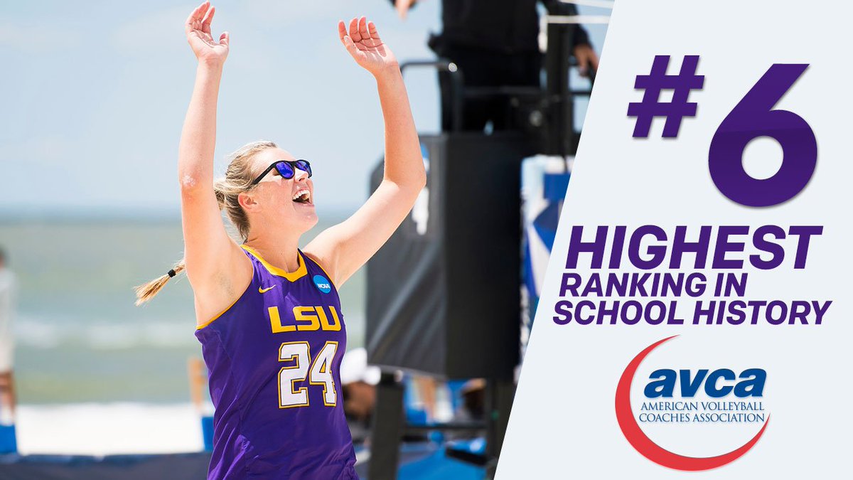 LSUBeachVB's tweet photo. Tigers keep making history as LSU earns its highest ranking ever in the final AVCA poll of the season! #ALLGeaux https://t.co/49eGOiaZcO