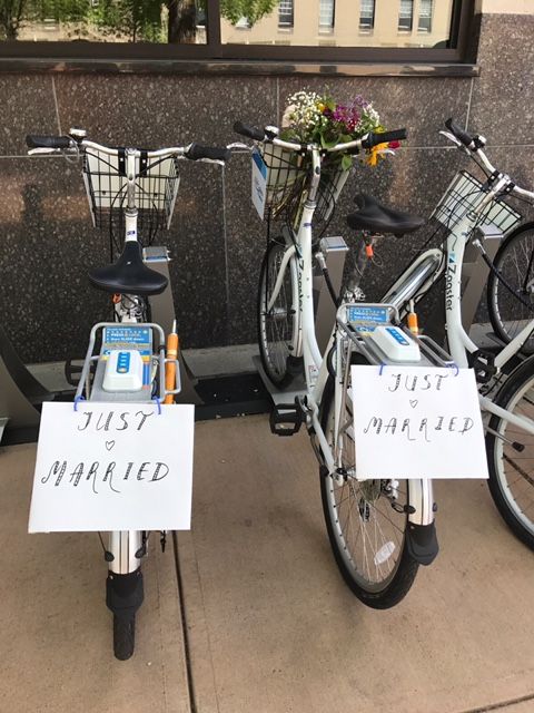 fcbikeshare's tweet photo. Bike Share honey moon spotted in the wild <3 <3 <3 #HappilyEverAfter #hitched #congratulations https://t.co/ffZaduF1ks