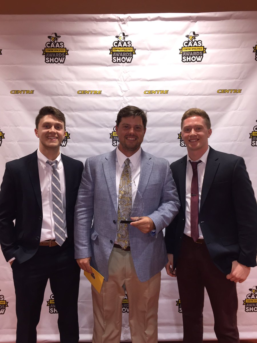 CentreAthletics's tweet photo. Congratulations to our Coach of the Year for 2016-17, Currie Martin from @CentreTennis! #GoldRush #CAAS17 https://t.co/J07kDS2YF1