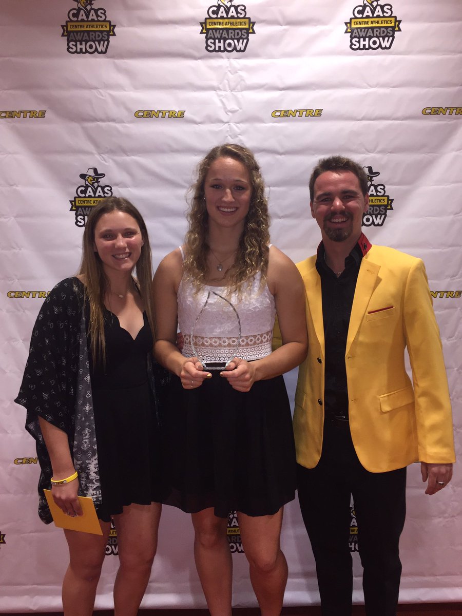 CentreAthletics's tweet photo. Congrats to our Female Athlete of the Year, Sarah Hayhurst! #GoldRush #CAAS17 https://t.co/KQuAKkHUY8