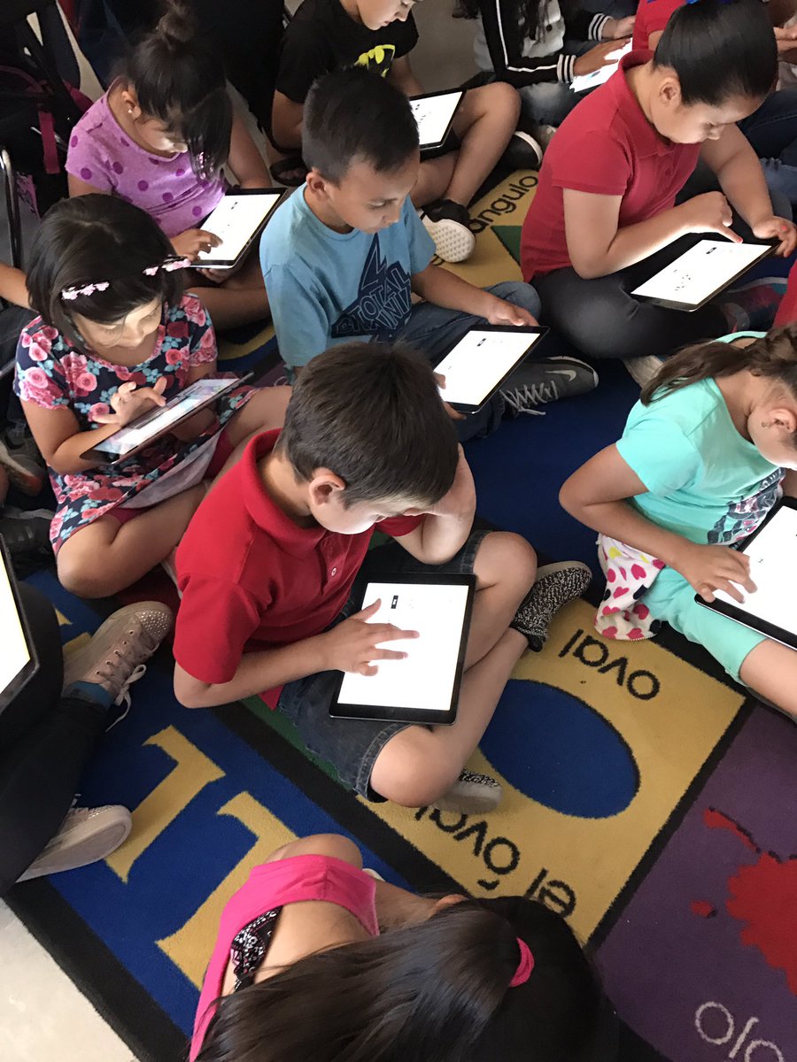 Ss create a digital book review using <a href="/littlebirdtales/">Little Bird Tales</a> IPad app. They 💙#technology #teamSISD <a href="/EAragon_TECH/">Erica M. Sustaita</a>