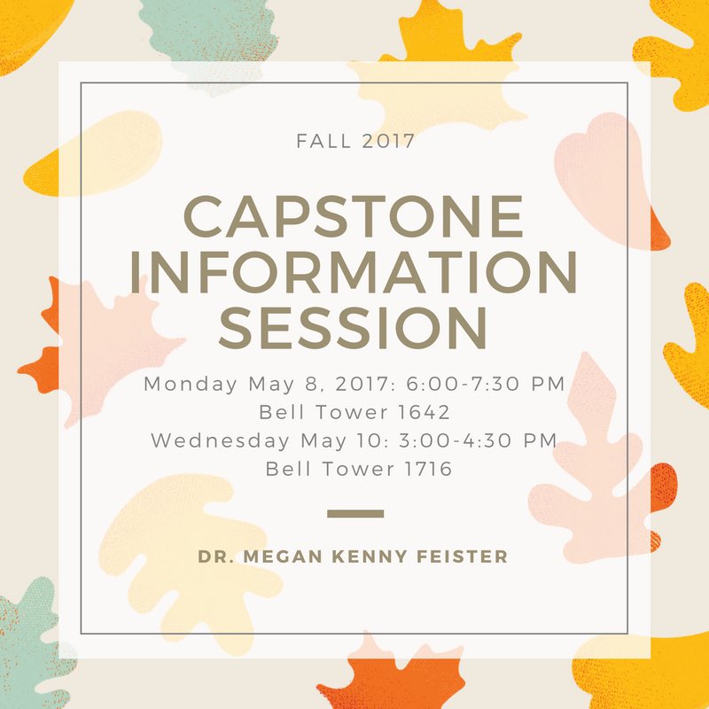 CI_Comm_Program's tweet image. Are you taking capstone Fall 2017? Don't miss these mandatory meetings !