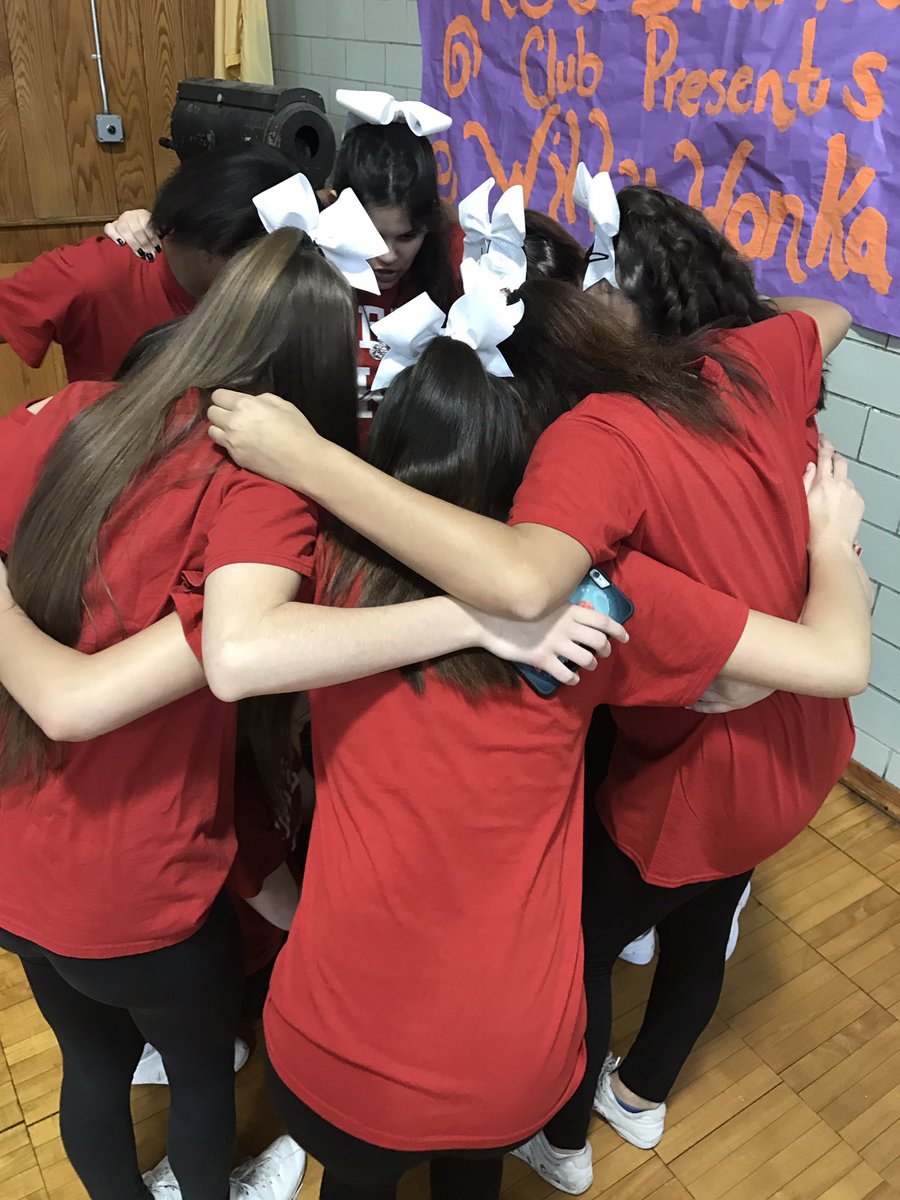 Keyport_Cheer's tweet image. Community Day huddle! I think we've all missed each other since the end of our season!! ❤